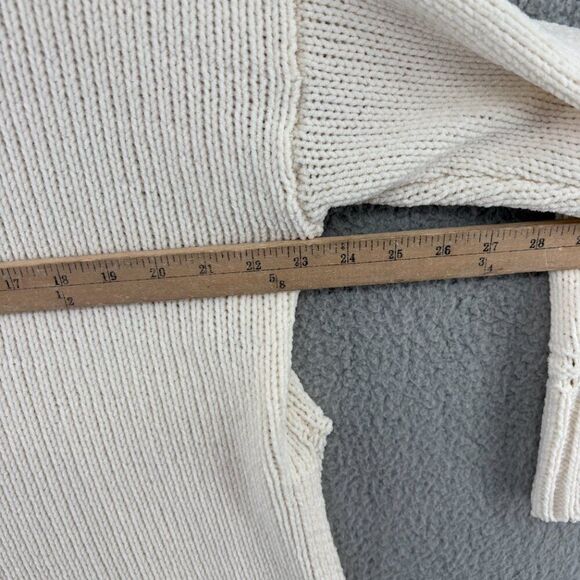 Aerie sweater turtleneck cream chunky knit oversized size XS - Picture 4 of 9